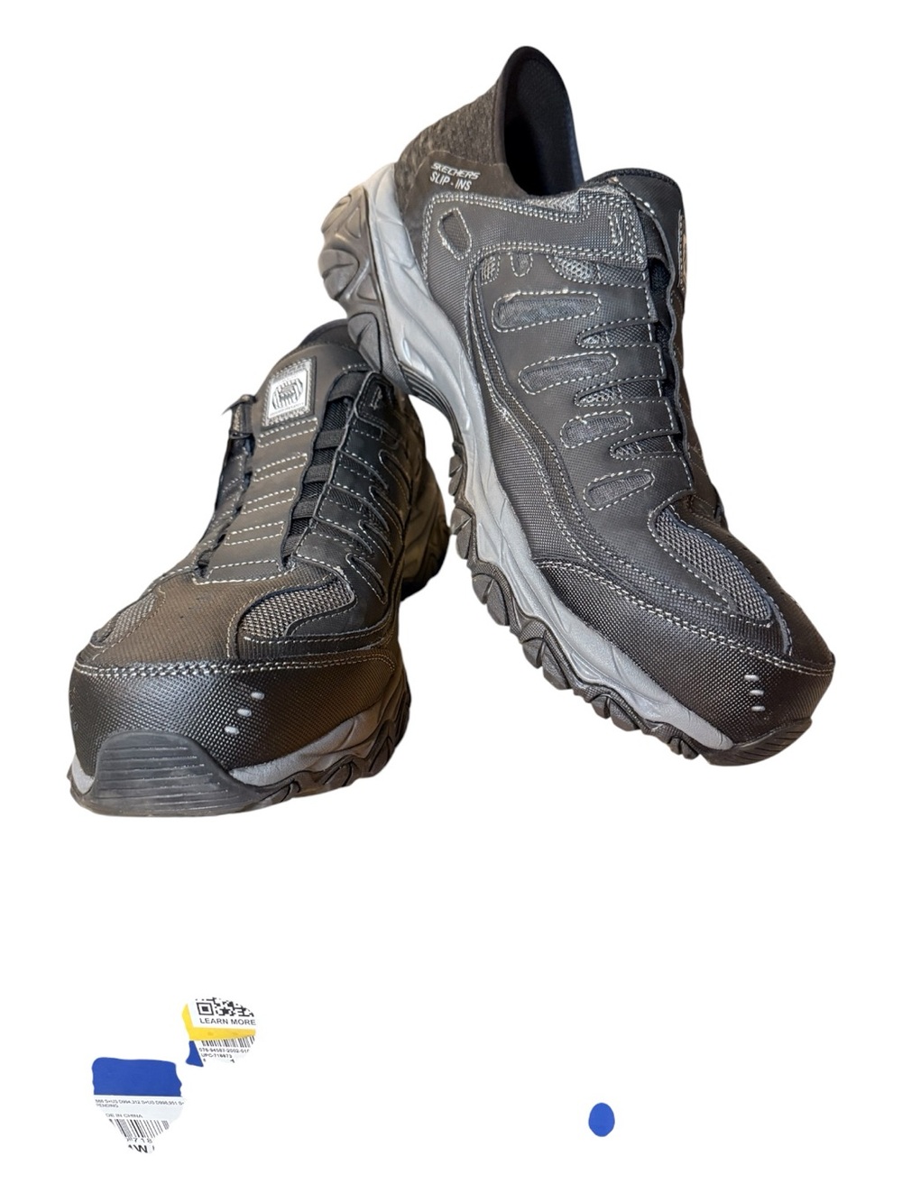 Skechers Slip-On steel toe wide width Sneakers utility eclectic grandpa workshoe